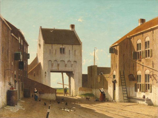Jan Weissenbruch, Stadspoort in Leerdam - 1868-1870